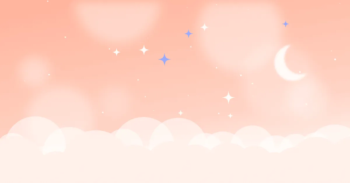 讨论区栏目封面插画：粉彩渐变的天空、云朵、星星与星球
