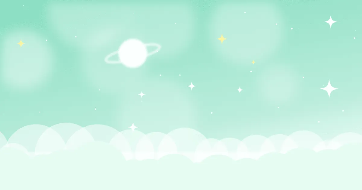 机场知识栏目封面插画:粉彩渐变的天空、云朵、星星与星球